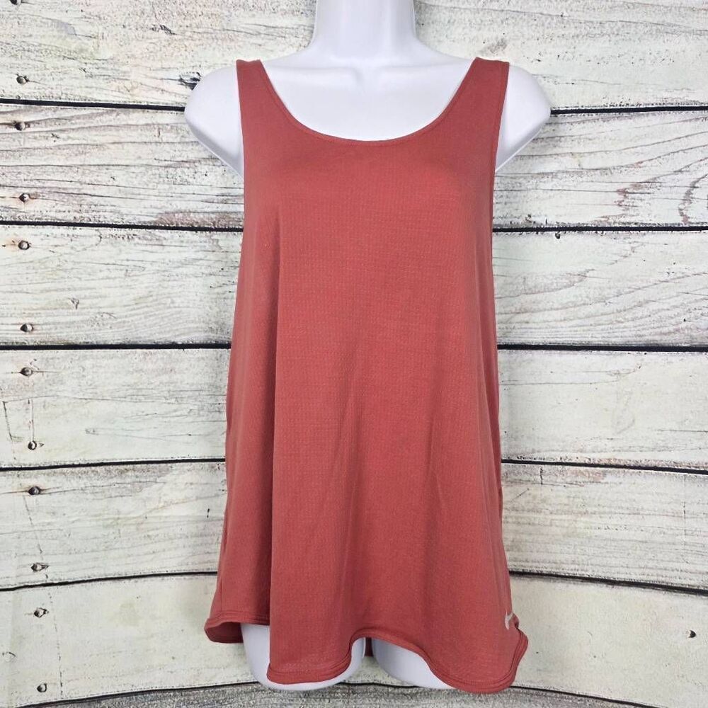 Nike M Rust Orange Dri-FIT Racerback Tank